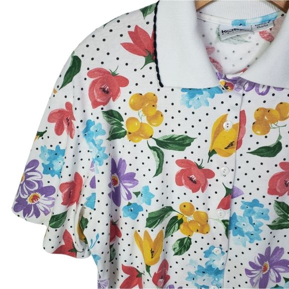 Vintage Koret Fruity Floral Button Down Shirt - Picture 4 of 6
